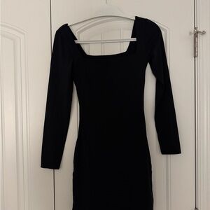 Babaton Aritzia Black Long Sleeve Bodycon Dress